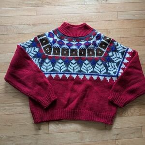 Vintage Wool Mock Neck Sweater